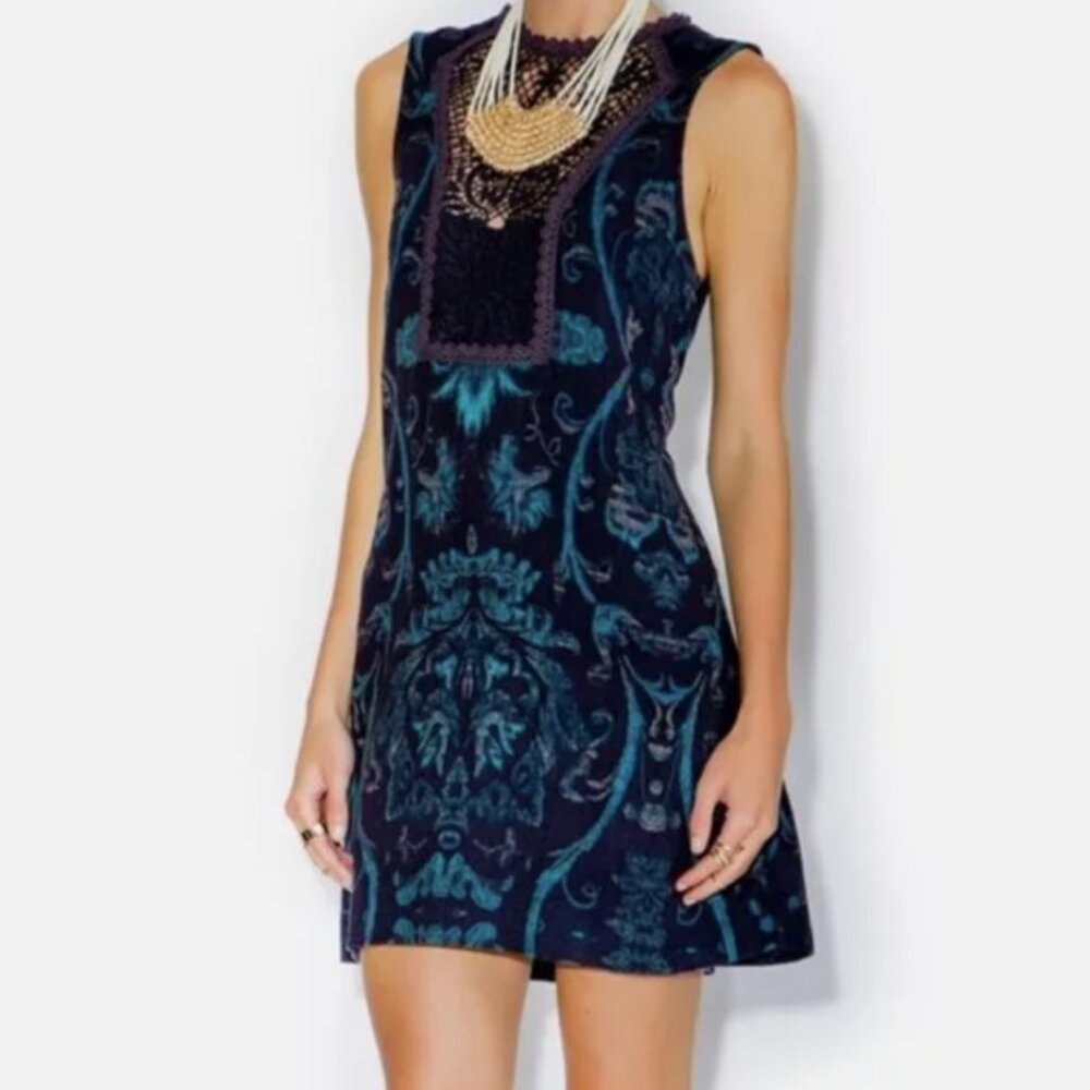 Cute Free People mini A-line dress, 100% cotton, Size S